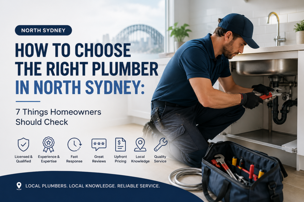 Plumber in North Sydney helping a homeowner with plumbing repairs